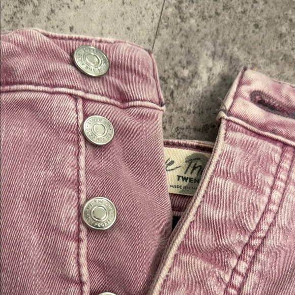 Free People We The Free Pink Jean Cutoff Shorts Distressed Frayed Hem - Picture 5 of 11